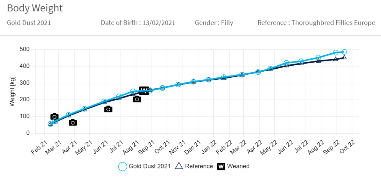 Growth data screenshot