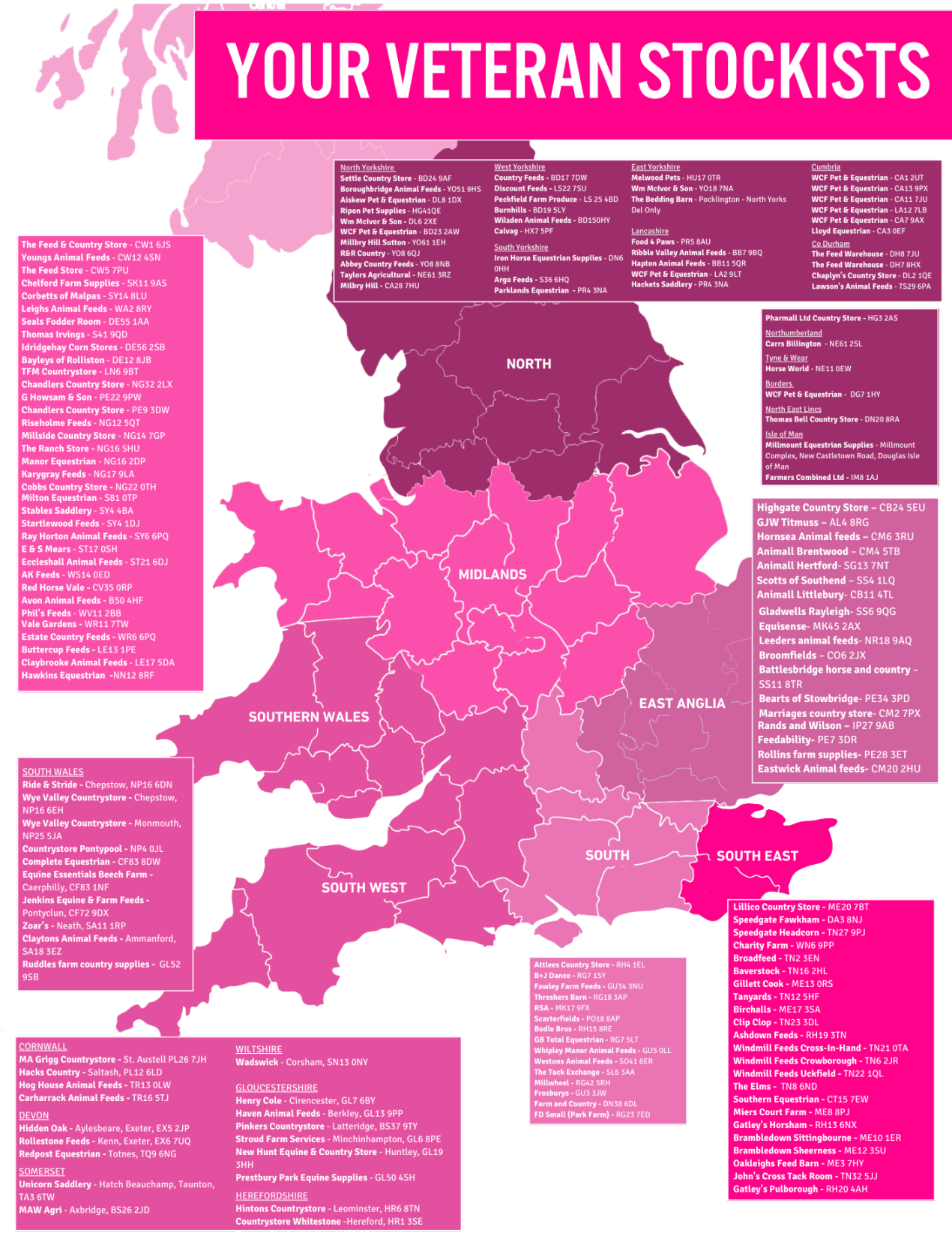 Veteran Stocks Pink Map